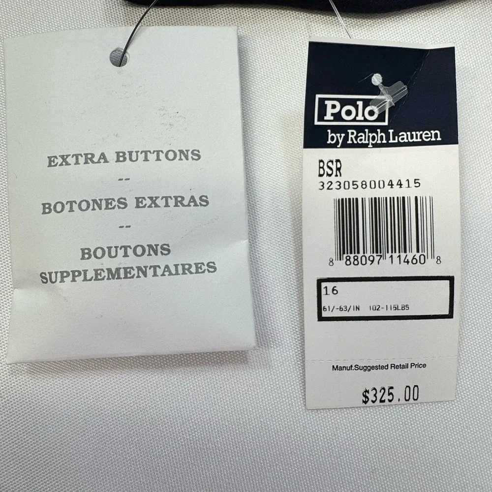 NEW Polo Ralph Lauren Wool Blazer Gold Buttons Italy Navy Youth Boys Sz 16 $325 - Picture 12 of 16